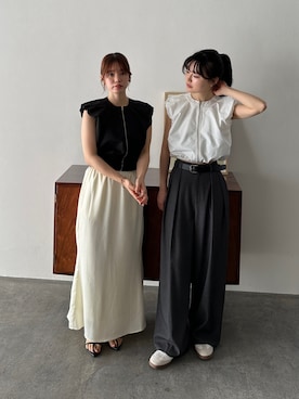 「feepur（フェピュール）のアイテム（スカート）」を使った、feepurさん（レディース・157cm）の春コーディネート
