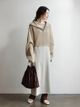 feepurさん（レディース・160cm）の冬コーディネート