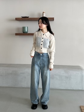「アイテム（スリッポン）」を使った、feepurさん（レディース・161cm）の秋コーディネート