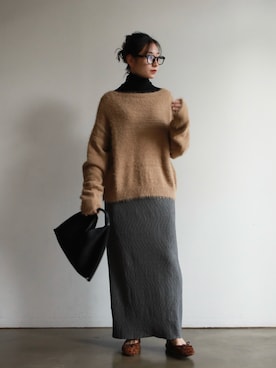 「セルフカットスカート」｜feepurさん（レディース・156cm）の秋コーディネート