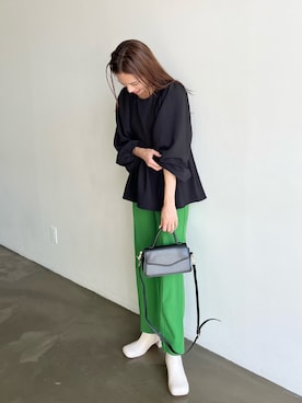 「ぺプラムトップス」｜「アイテム（スウェット）」を使った、feepurさん（レディース・164cm）の秋コーディネート