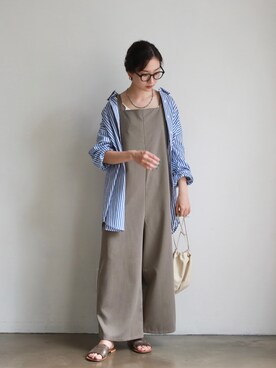 「feepur（フェピュール）のアイテム（サロペット/オーバーオール）」を使った、feepurさん（レディース・156cm）の春コーディネート