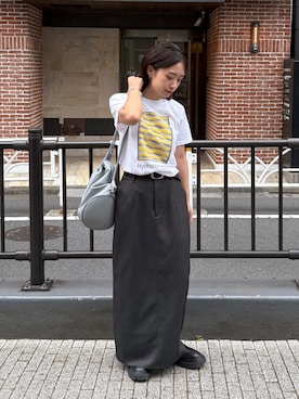 「アイテム（バッグ、ブルー系）」を使った、feepurさん（レディース・153cm）の秋コーディネート