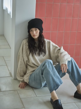 「アイテム（ニットキャップ/ビーニー）」を使った、feepurさん（レディース・162cm）の秋コーディネート