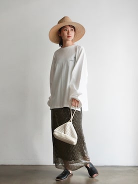 「ラメスカート」｜「アイテム（その他）」を使った、feepurさん（レディース・156cm）の春コーディネート