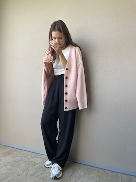 「ISOOK（アイスー）のアイテム（スラックス）」を使った、feepurさん（レディース・164cm）の秋コーディネート