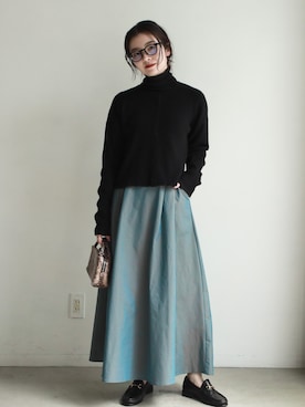 「オーロラスカート」｜feepurさん（レディース・160cm）の冬コーディネート