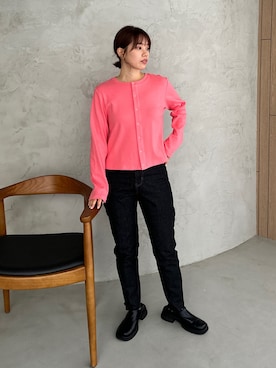 「タートルネック」｜「アイテム（スリッポン）」を使った、feepurさん（レディース・154cm）の冬コーディネート