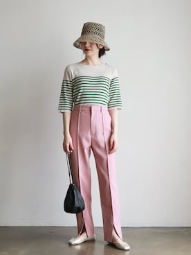「アイテム（ハット）」を使った、feepurさん（レディース・160cm）の春コーディネート