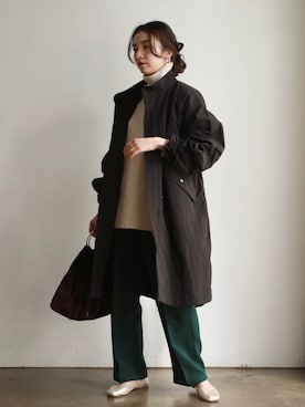 「feepur（フェピュール）のアイテム（モッズコート）」を使った、feepurさん（レディース・160cm）の秋コーディネート