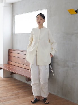 「feepur（フェピュール）のアイテム（カーゴパンツ）」を使った、feepurさん（レディース・169cm）の春コーディネート