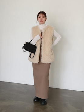 「feepur（フェピュール）のアイテム（ワンピース/ドレス）」を使った、feepurさん（レディース・154cm）の秋コーディネート