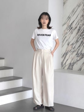 「みんなの白Tフェス」｜「アイテム（その他）」を使った、feepurさん（レディース・169cm）の夏コーディネート