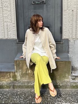 「いまどきジャケット写真」｜「アイテム（ジャケット/アウター）」を使った、feepurさん（レディース・154cm）の春コーディネート
