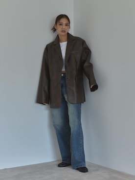 「feepur（フェピュール）のアイテム（デニムパンツ）」を使った、feepurさん（レディース・165cm）の夏コーディネート