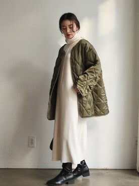 「feepur（フェピュール）のアイテム（ミリタリージャケット）」を使った、feepurさん（レディース・160cm）の冬コーディネート