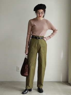 「archives（アルシーヴ）のアイテム（帽子）」を使った、feepurさん（レディース・160cm）の秋コーディネート