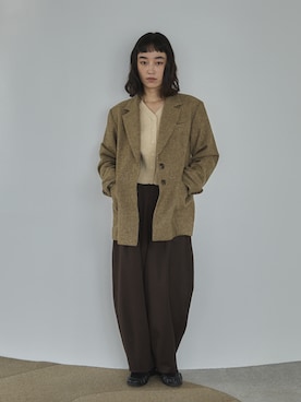 「アイテム（テーラードジャケット）」を使った、feepurさん（レディース・160cm）の冬コーディネート