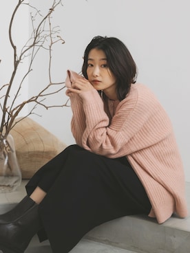 「feepur（フェピュール）のアイテム（カーディガン/ボレロ）」を使った、feepurさん（レディース・169cm）の秋コーディネート