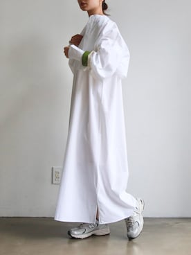 「feepur（フェピュール）のアイテム（シャツワンピース）」を使った、feepurさん（レディース・156cm）の春コーディネート