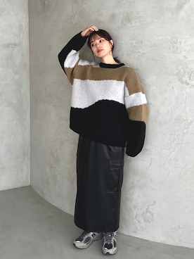 「feepur（フェピュール）のアイテム（スカート）」を使った、feepurさん（レディース・154cm）の冬コーディネート