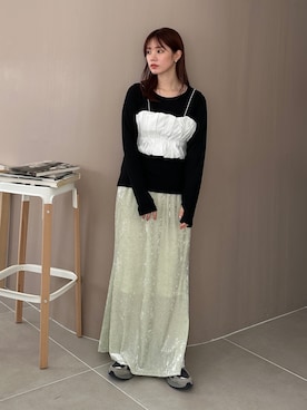 「セットアイテム」｜「アイテム（その他）」を使った、feepurさん（レディース・154cm）の春コーディネート