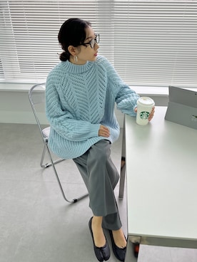 feepurさんの「【ブラック系その他/ZOZO限定カラー】フラット足袋パンプス」を使ったコーディネート
