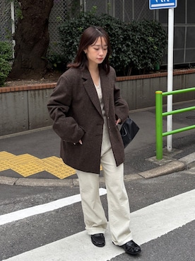 「アイテム（テーラードジャケット）」を使った、feepurさん（レディース・153cm）の秋コーディネート