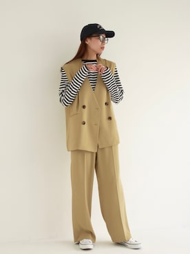 「feepur（フェピュール）のアイテム（その他アウター）」を使った、feepurさん（レディース・164cm）の春コーディネート