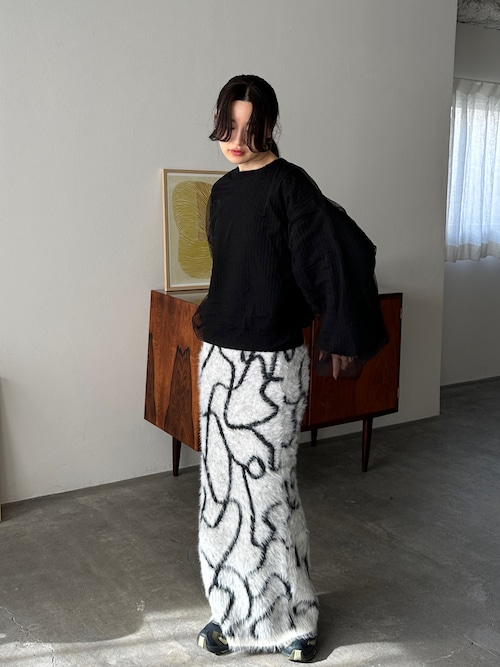 セール】【XSサイズあり/ハンドウォッシャブル】ニュアンス柄シャギー