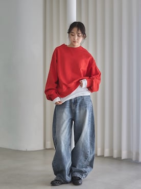 「アイテム（スウェット）」を使った、feepurさん（レディース・161cm）の秋コーディネート