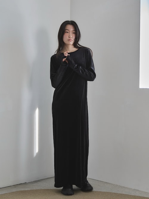 アルペロベロロングワンピース TALL/2Tサイズあり】ベロアロングワンピース（ワンピース