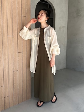 「feepur（フェピュール）のアイテム（ワンピース/ドレス）」を使った、feepurさん（レディース・160cm）の春コーディネート