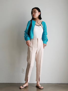 「feepur（フェピュール）のアイテム（キャミソール）」を使った、feepurさん（レディース・172cm）の春コーディネート