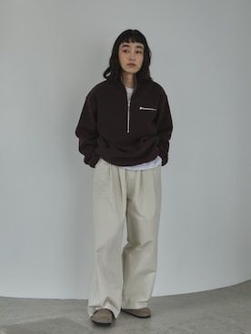 「アイテム（サンダル）」を使った、feepurさん（レディース・163cm）の冬コーディネート