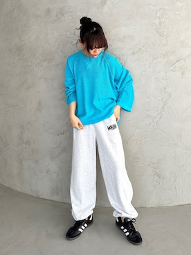 「feepur（フェピュール）のアイテム（スウェットパンツ）」を使った、feepurさん（レディース・160cm）の冬コーディネート