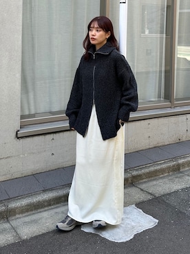「feepur（フェピュール）のアイテム（スカート）」を使った、feepurさん（レディース・154cm）の冬コーディネート