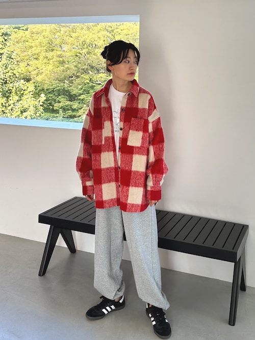 OBLI☆セット販売☆ブロックチェックブラウス&ブロックチェックマキシ 