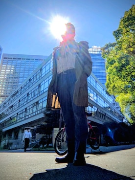 「Eddie Bauer（エディーバウアー）のアイテム（スラックス）」を使った、yaj1102さん（メンズ・167cm）の秋コーディネート