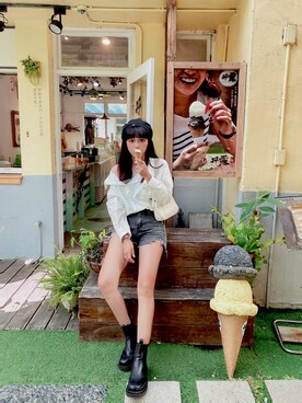 「CACO（カコ）のアイテム（帽子）」を使った、FiShさん（レディース・162cm）の秋コーディネート