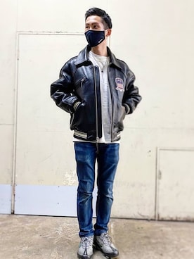 「3色コーデ」｜「アイテム（ジャケット/アウター）」を使った、yuukiさん（メンズ・167cm）の秋コーディネート