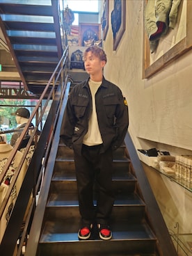 「アイテム（ミリタリージャケット）」を使った、yuukiさん（メンズ・167cm・20代）の夏コーディネート