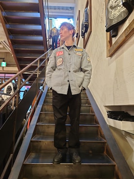 「ワッペン」｜「アイテム（ジャケット/アウター）」を使った、yuukiさん（メンズ・167cm）の冬コーディネート