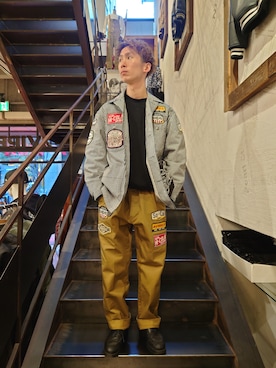 「アイテム（カバーオール、その他）」を使った、yuukiさん（メンズ・167cm）の冬コーディネート