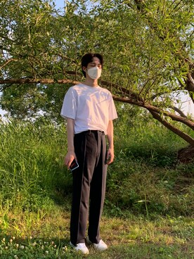 「ADER error（アーダーエラー）のアイテム（パンツ）」を使った、molstoryさん（メンズ・182cm）の秋コーディネート