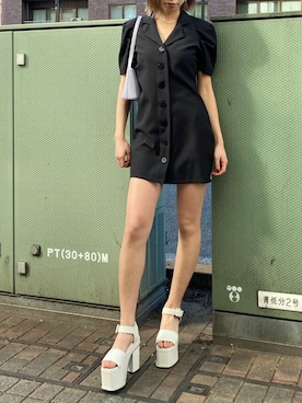 「EMODA（エモダ）のアイテム（ワンピース）」を使った、西條 愛(EMODA)さん（レディース・164cm）の春コーディネート