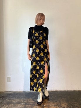 「EMODA（エモダ）のアイテム（ワンピース）」を使った、西條 愛(EMODA)さん（レディース・164cm）の春コーディネート