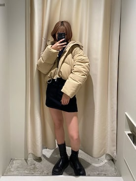 「EMODA（エモダ）のアイテム（ワンピース）」を使った、西條 愛(EMODA)さん（レディース・164cm）の冬コーディネート