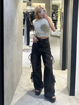 「EMODA（エモダ）のアイテム（サンダル）」を使った、西條 愛(EMODA)さん（レディース・164cm）の春コーディネート