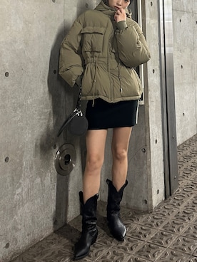 「アイテム（ブルゾン）」を使った、西條 愛(EMODA)さん（レディース・164cm）の夏コーディネート